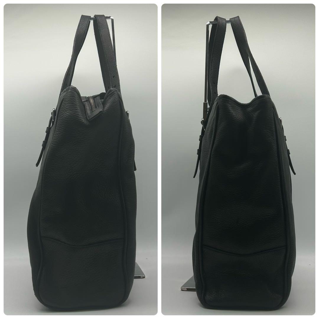 【良品！✨】PRADA プラダ トートバッグ ハンド 大容量 オールレザー 黒