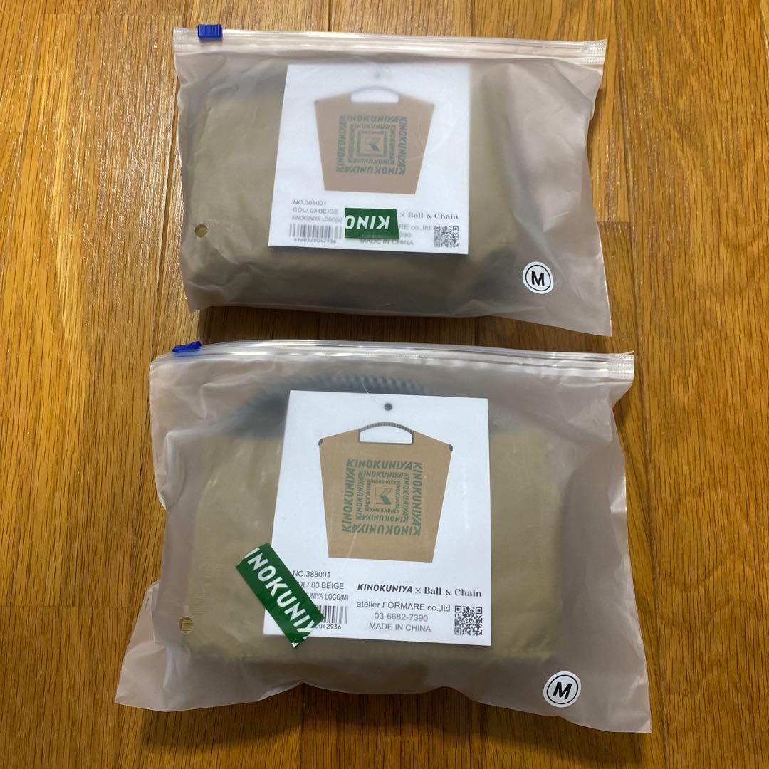 紀ノ国屋　KINOKUNIYA ボールアンドチェーン　エコバッグ　２個セット