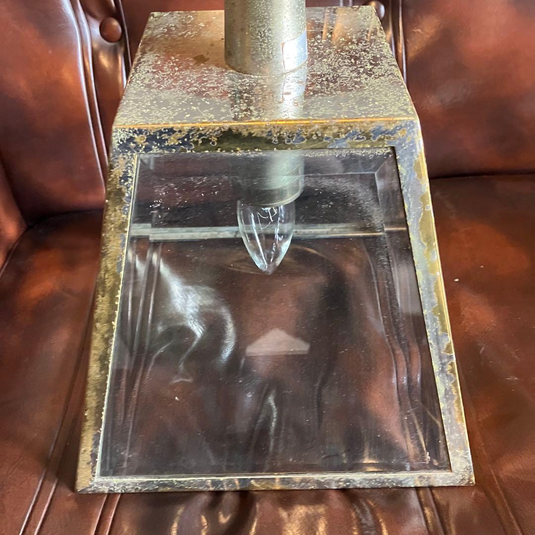 加工必須 ヴィンテージ ガラスシェード ライト ランプ レトロ アンティーク