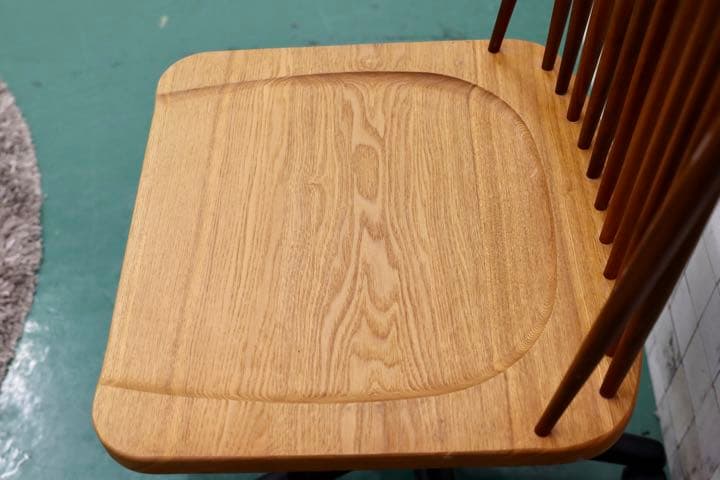 GMFT325○工房家具 デスクチェア ワークチェア タモ材×ウォールナット材