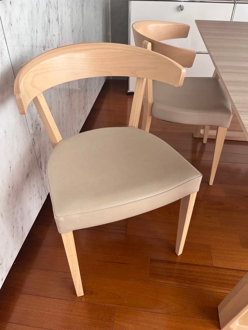 ③カリモク【チェア*1脚】(ダイニングテーブル＆チェア4脚セット)