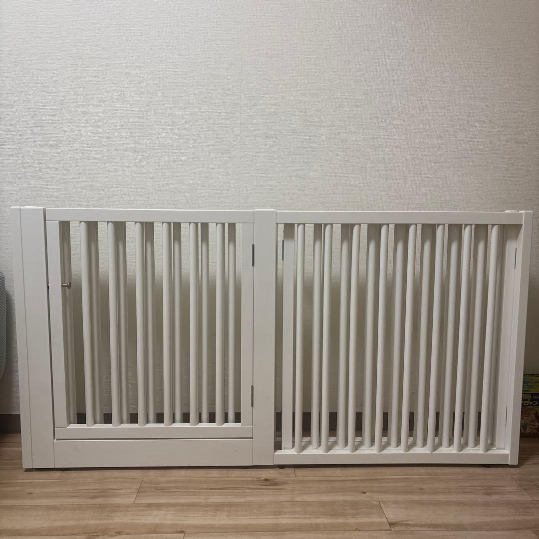 ※処分予定 木製ワンタッチ ペットサークル 扉付き LLサイズ 65.5cm