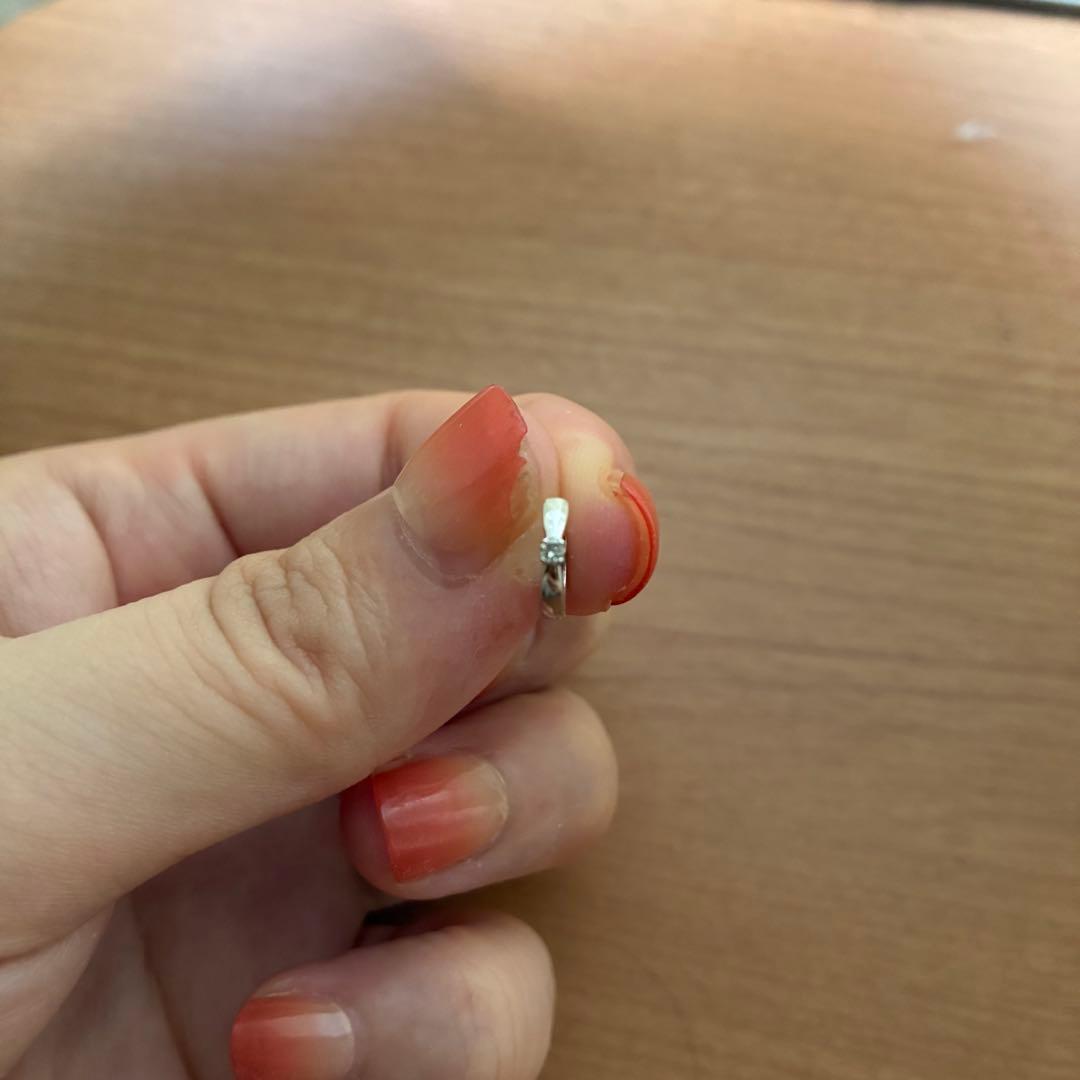 K10 ホワイトゴールド　フープピアス