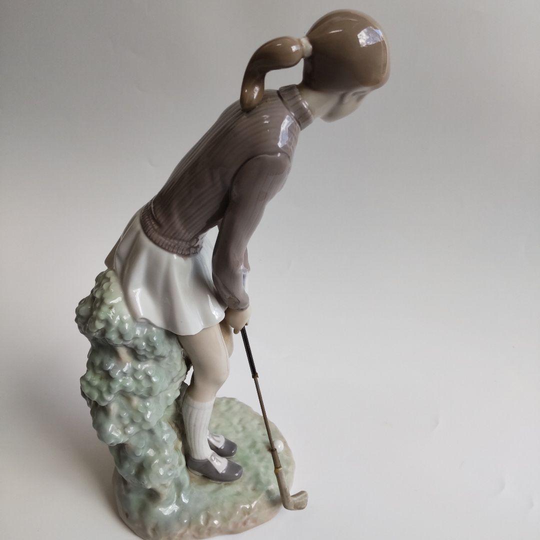美品 LLADRO リヤドロ フィギュリン レディゴルファー ナイスパット 絶版