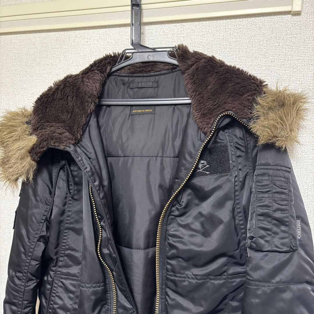 美品　HYSTERIC GLAMOUR ヒステリック　グラマー、モッズコート、黒