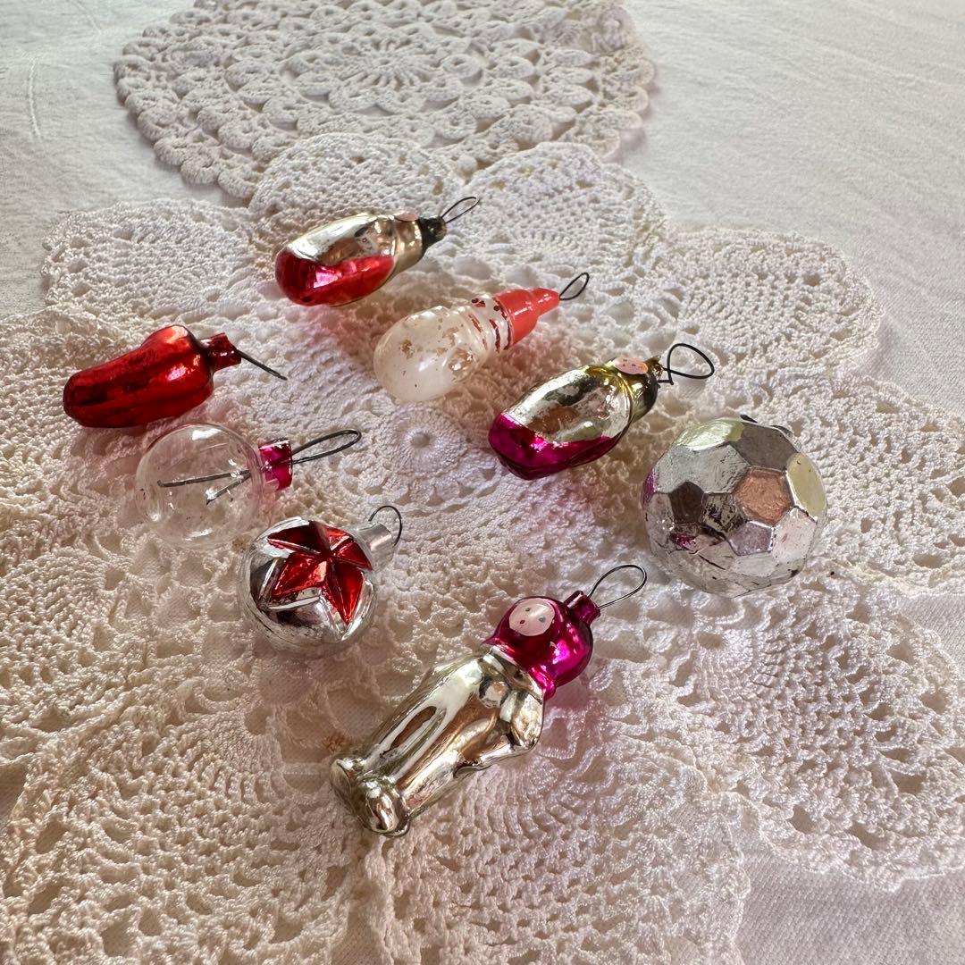 美品　ヴィンテージ　ミニオーナメント　マトリョーシカ　スノーマン　ミニツリー