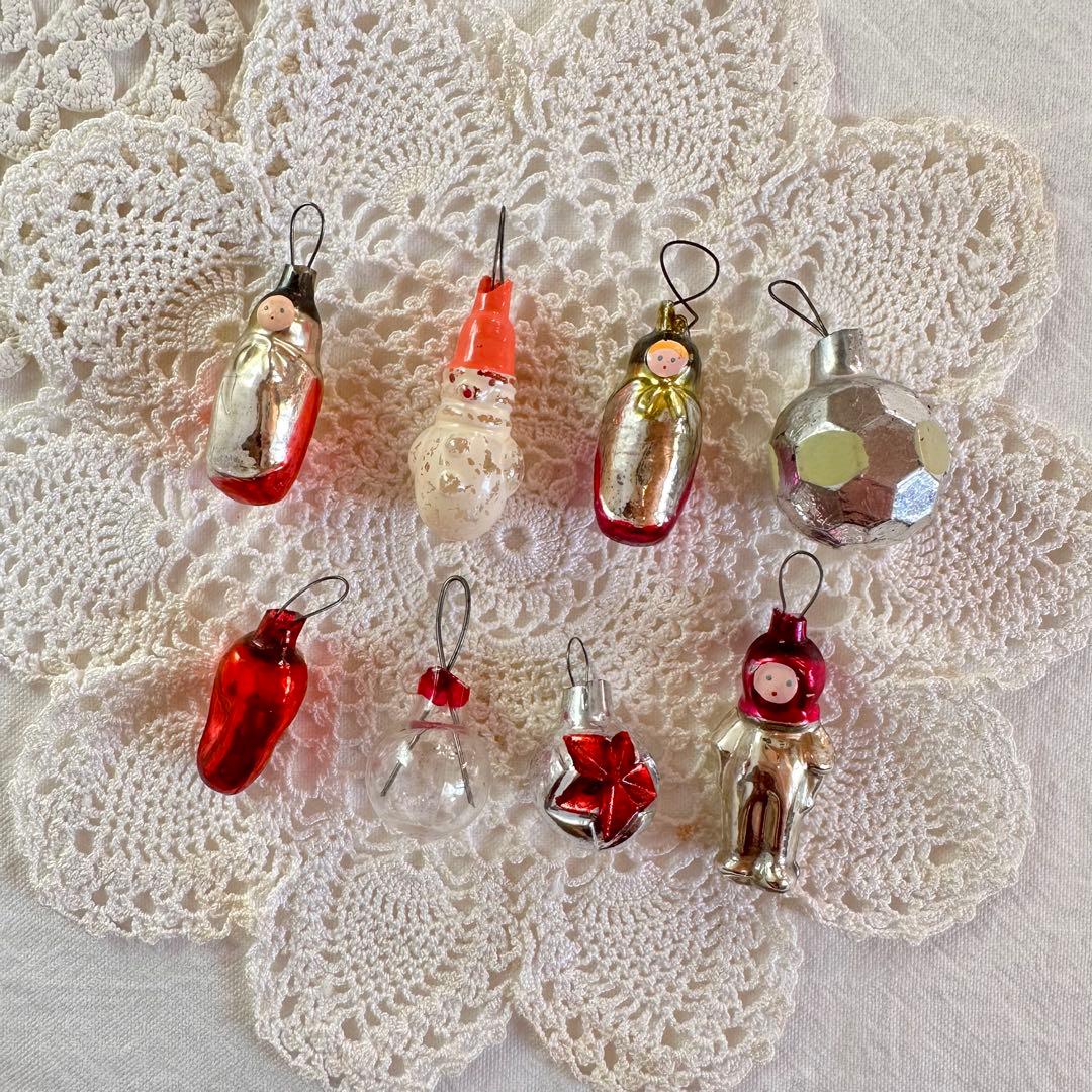 美品　ヴィンテージ　ミニオーナメント　マトリョーシカ　スノーマン　ミニツリー