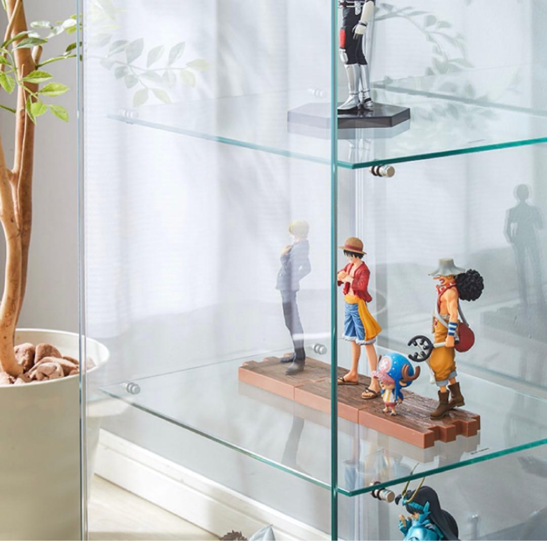 3段 コレクションケース フィギアケース 全面強化ガラス 棚 収納家具