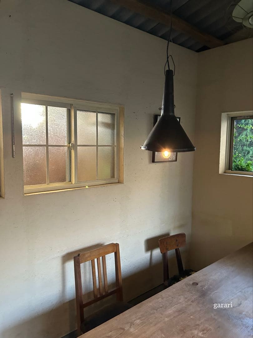 ワイヤーレール照明　古道具照明長さ調整　ワイヤーフック照明 ペンダントライト