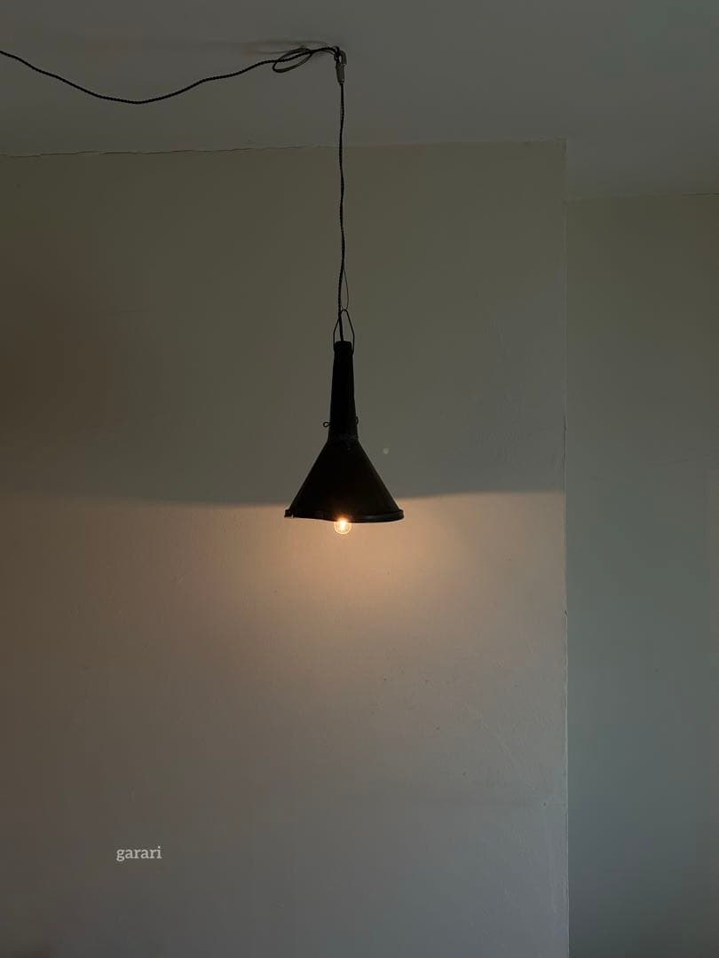 ワイヤーレール照明　古道具照明長さ調整　ワイヤーフック照明 ペンダントライト