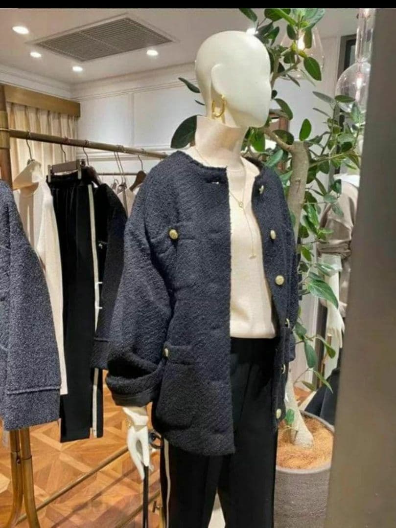 Loungedress ラウンジドレス ツイードジャケット コート ブラック