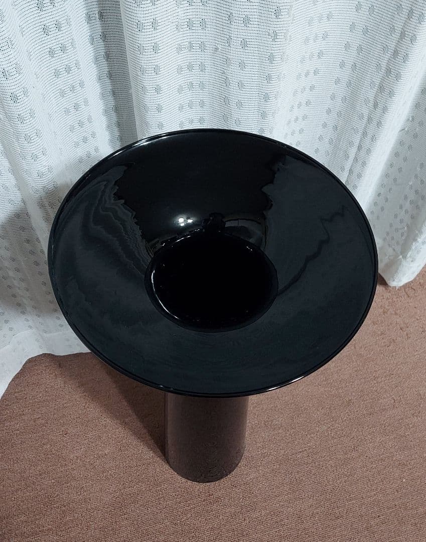 花瓶　オブジェ　ブラックガラス　インテリア