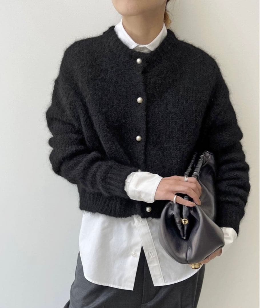 MADISONBLUE PETIT CD MOHAIR パール カーディガン