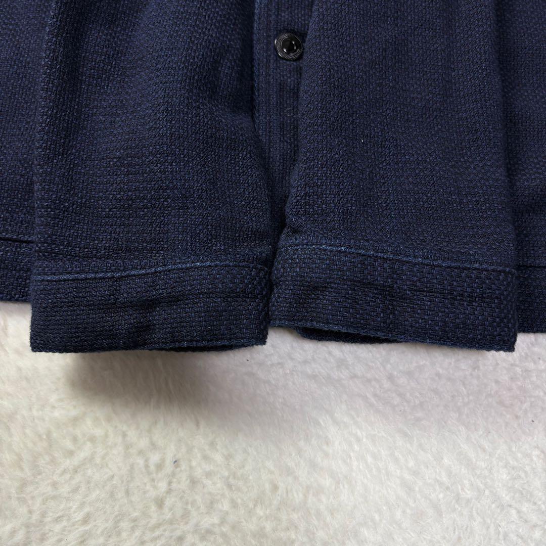 size40 刺し子 桃太郎ジーンズ カバーオール デニム 日本製 インディゴ