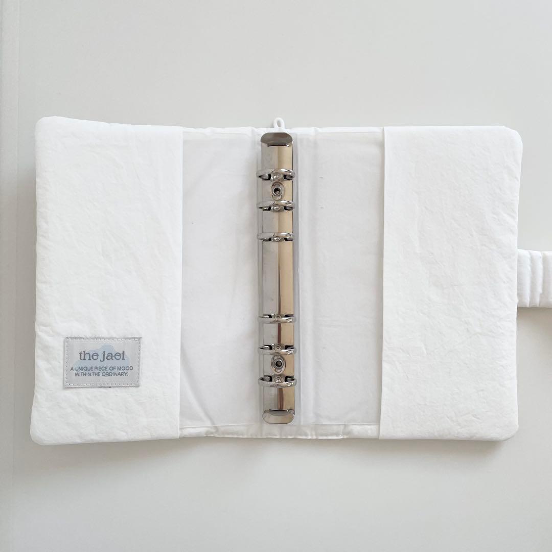 早い者勝ち　韓国　バインダー　カバー　貯金　リフィル　シンプル　メタル　ホワイト