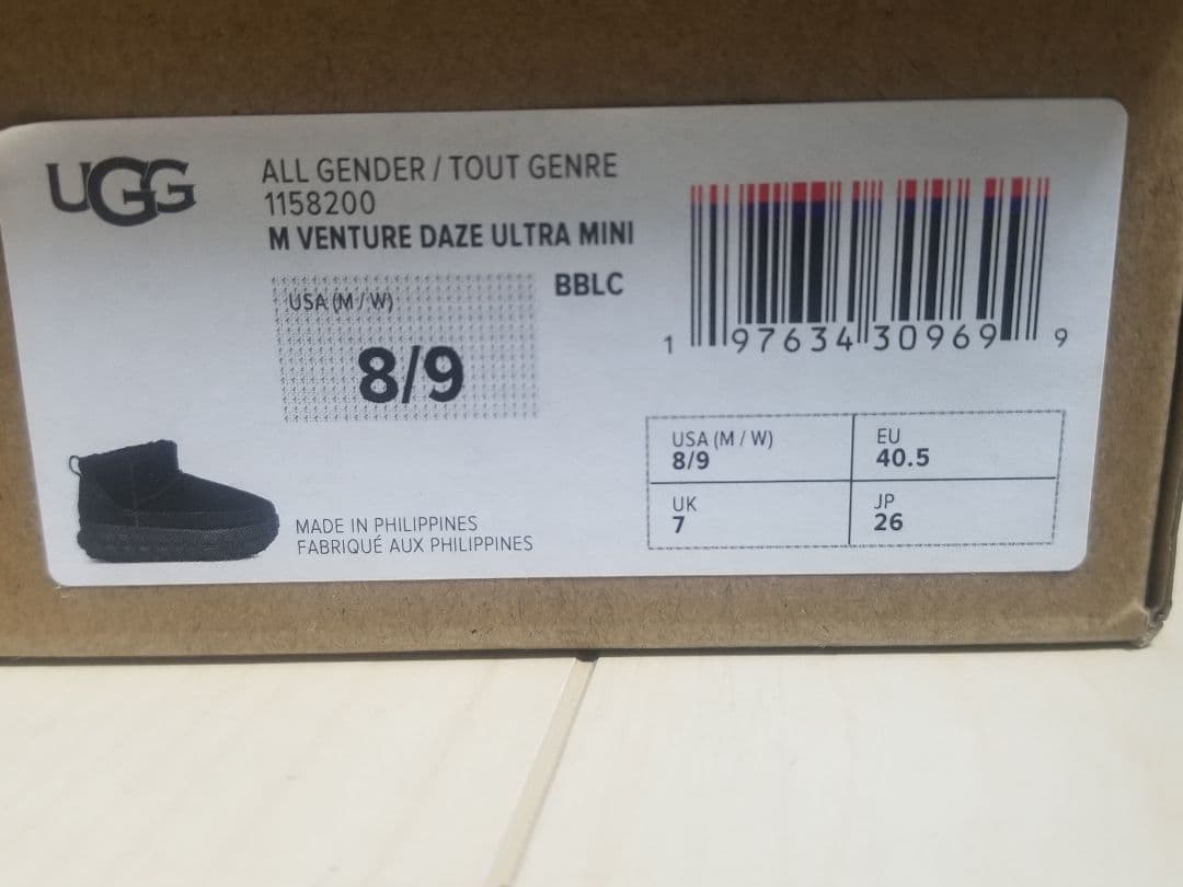 UGG アグ 新品未使用 ベンチャーデイズウルトラミニ ムートンブーツ 26