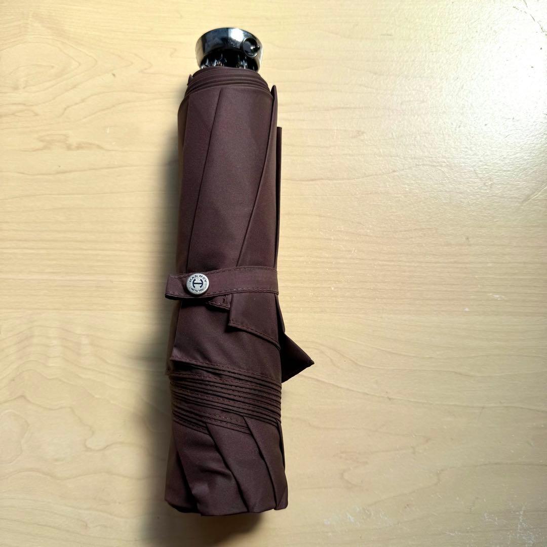 ★新品★ハンウェイ　HANWAY　晴雨兼用　折りたたみ傘　UV加工　撥水　茶