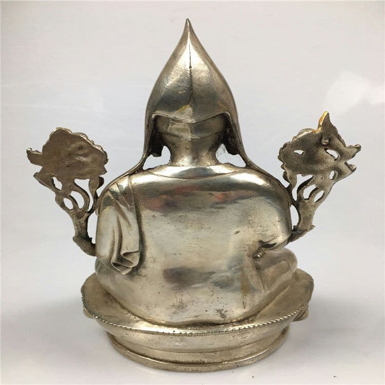 古玩芸品白銅宗喀巴仏像置物インテリア置物