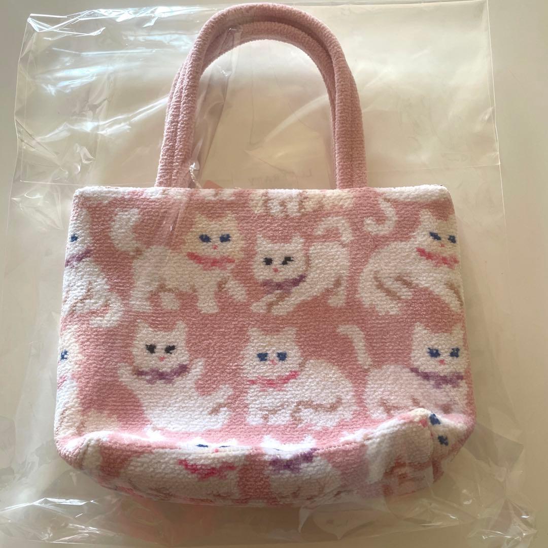 新品未使用　タグ付　フェイラー　モフモフネコチャン　バッグ　ペールピンク
