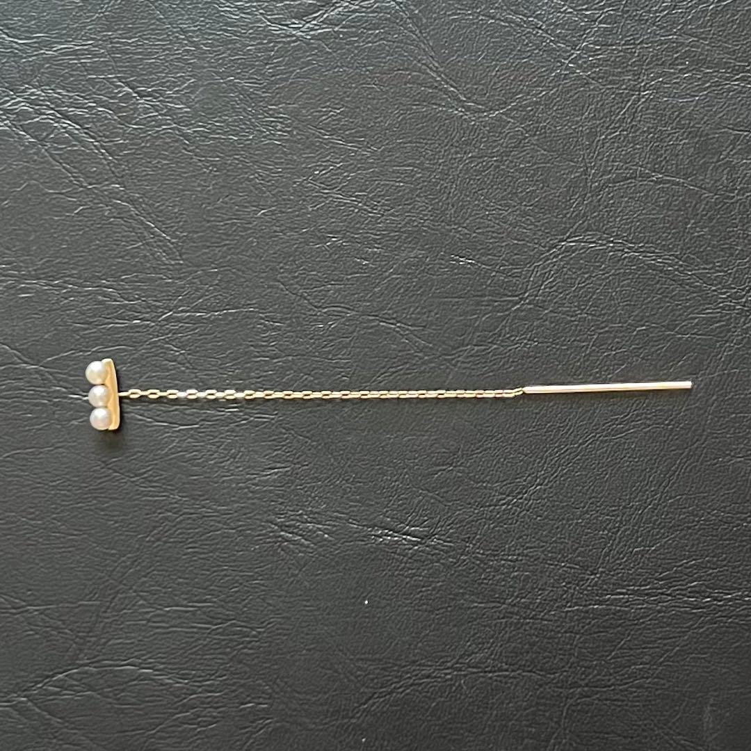 hirotaka ヒロタカ アコヤパール チェーンピアス 片耳用 K10