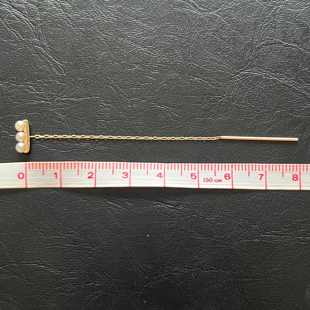 hirotaka ヒロタカ アコヤパール チェーンピアス 片耳用 K10