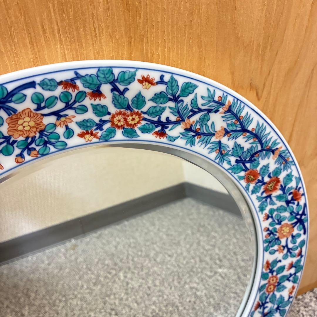 鏡 ミラー 壁掛け鏡 有田焼 伊万里焼 陶器 磁器 フレームミラー 姿見