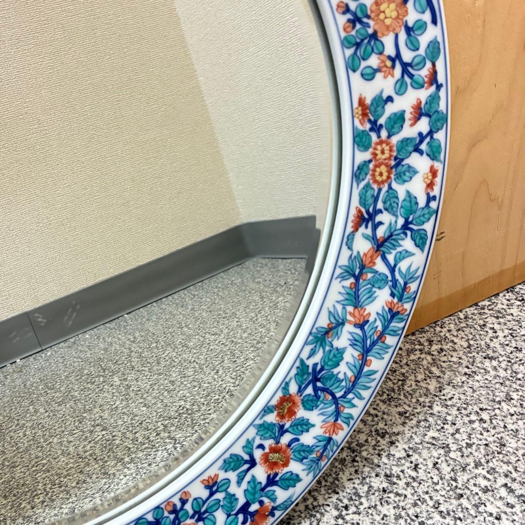 鏡 ミラー 壁掛け鏡 有田焼 伊万里焼 陶器 磁器 フレームミラー 姿見