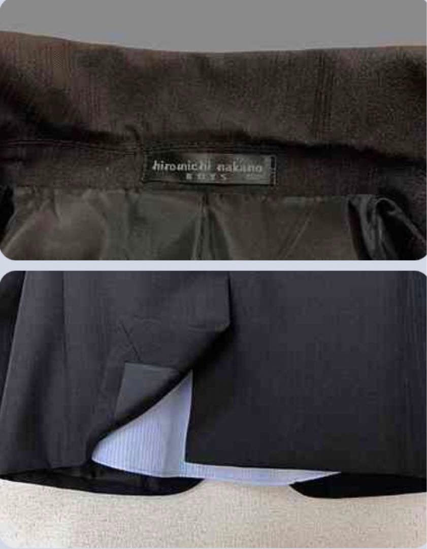 【極美品】ヒロミチナカノ フォーマルスーツ 160 卒業式 ブラック6点セット