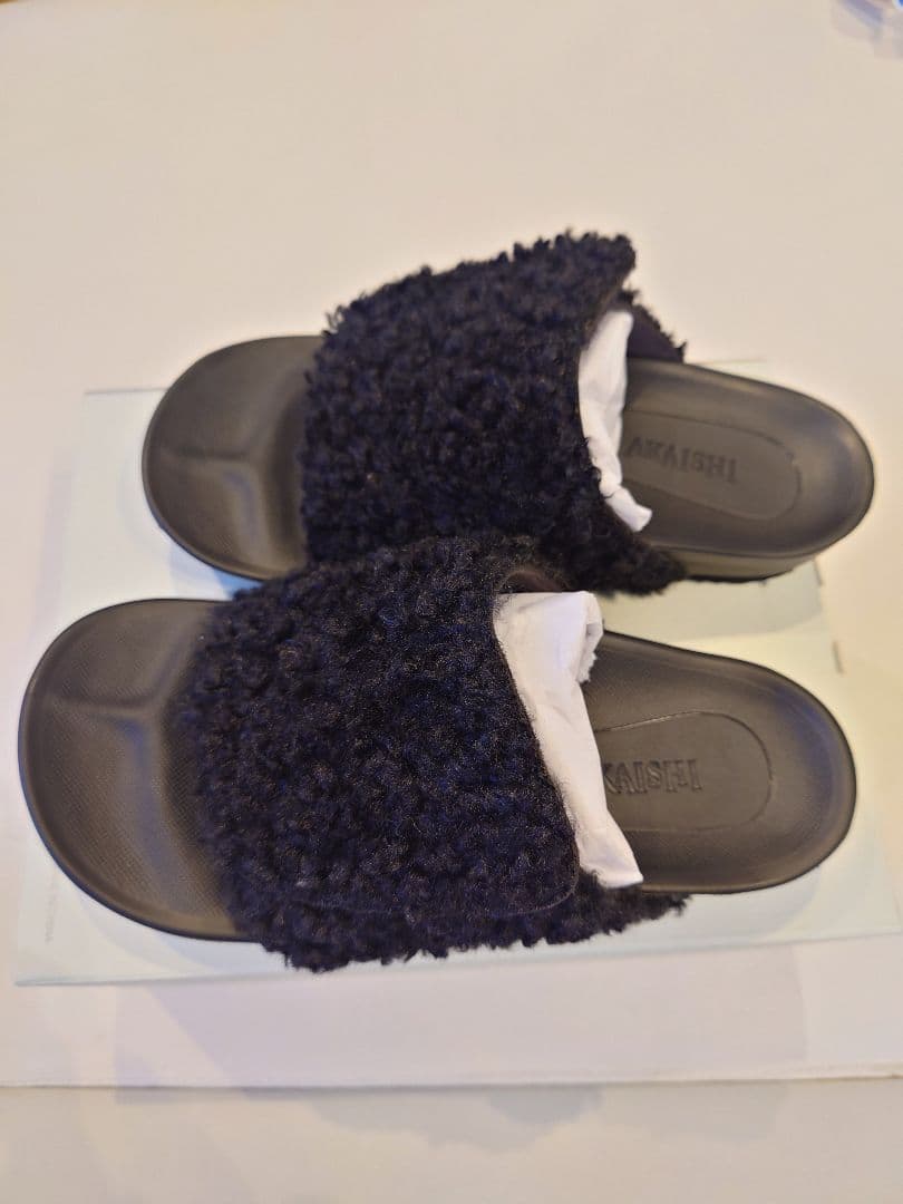 【新品未着用】AKAISHI Oggi別注ボア サンダルくろねこM