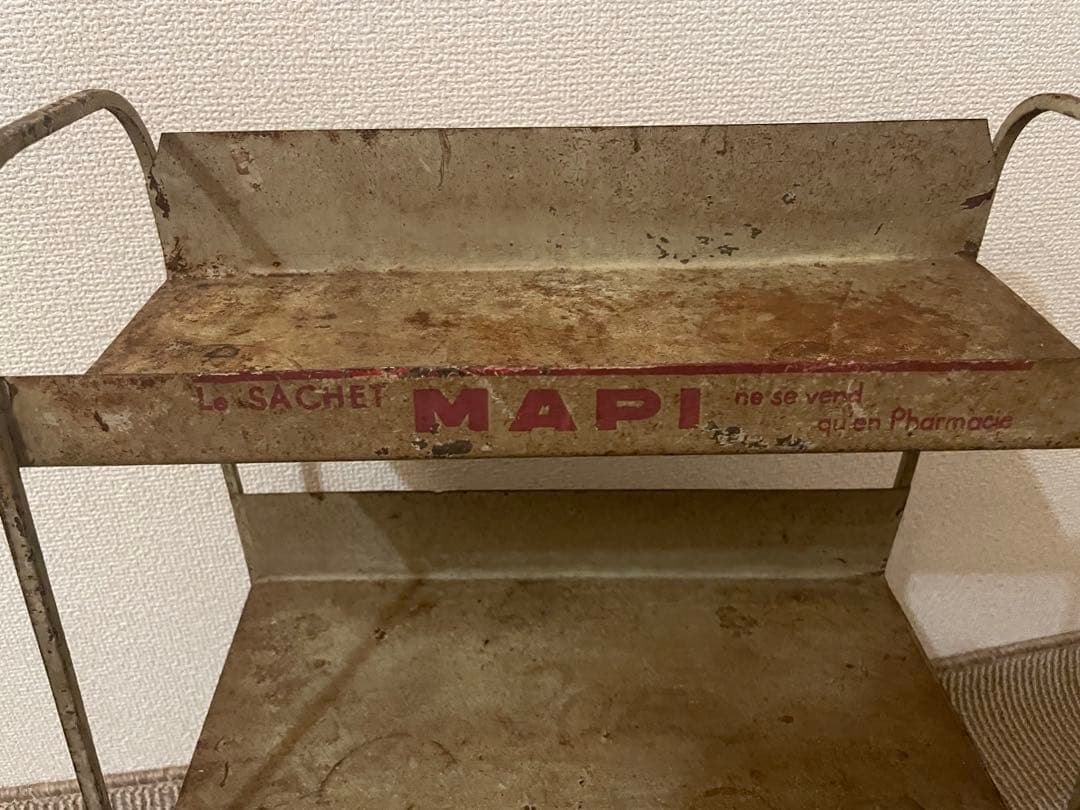 フランス　ヴィンテージシェルフ スチール　アンティーク　インダストリアル