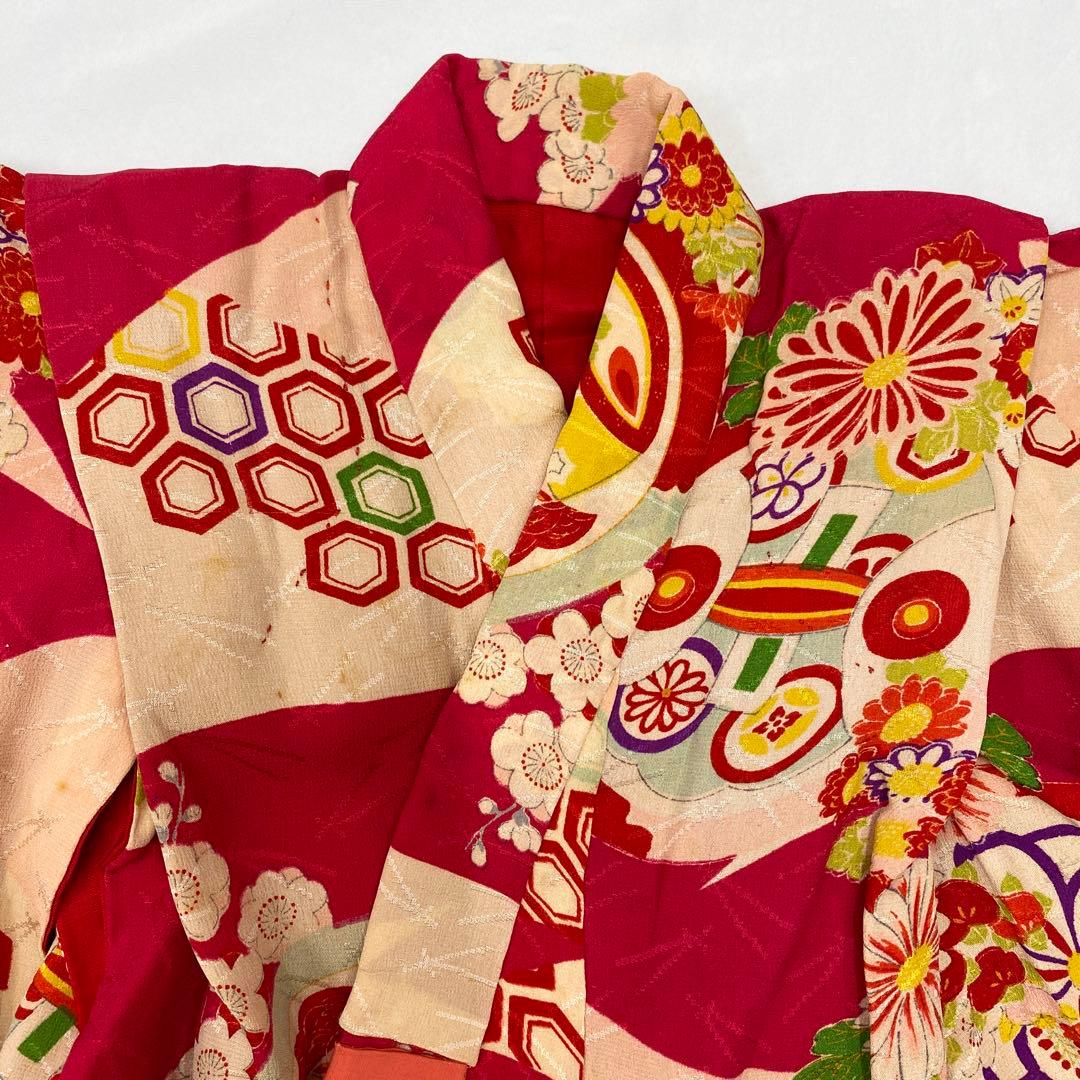 507agu74◎七五三 三歳 女の子 アンティーク着物のみ◎