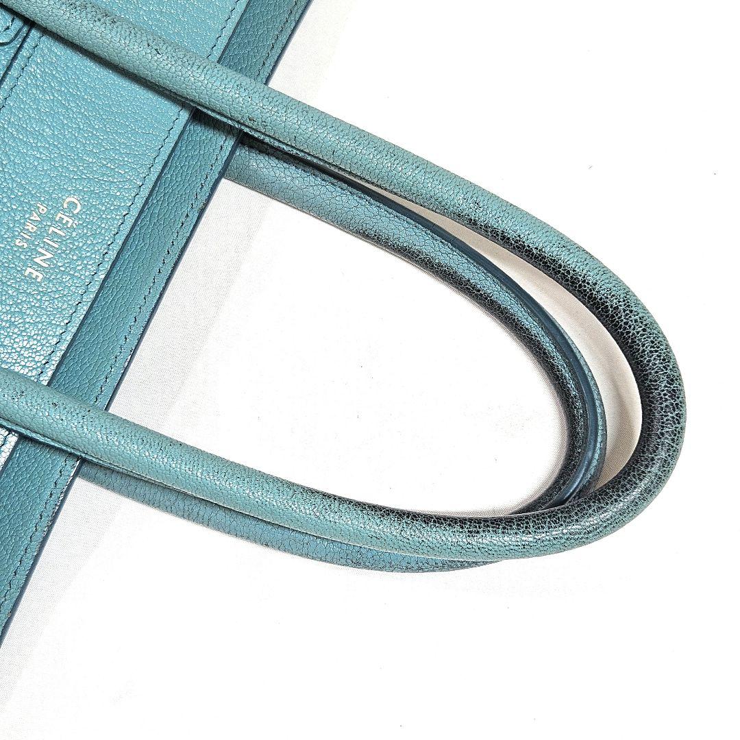 CELINE セリーヌ ラゲージ マイクロショッパー ハンドバッグ グリーン