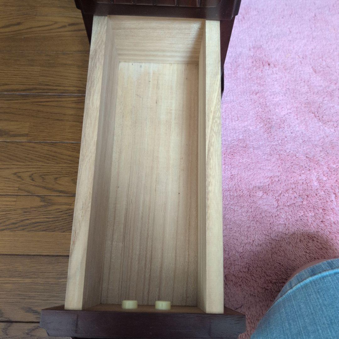 ダークブラウン ドレッサー・ミエミラー最高級銅引鏡　鏡台　美品 椅子別売り