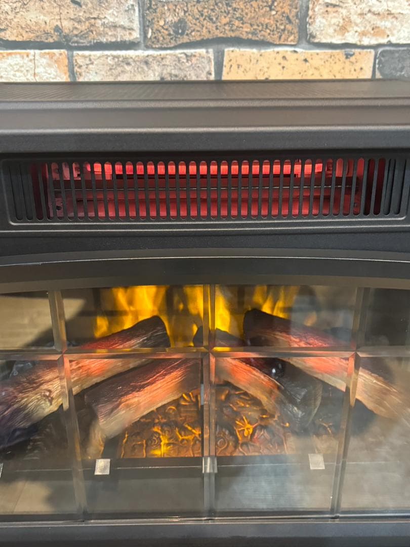 美品 QVCジャパン 暖炉型大型ファンヒーター 暖炉 DFI-5010-01