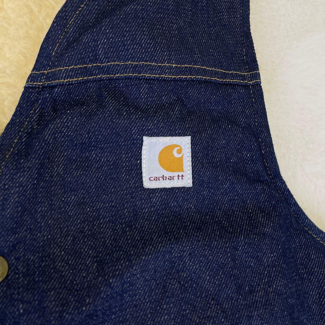80s ヴィンテージ Carhartt【M】デニムベスト◆裏ボア 希少 星形タグ