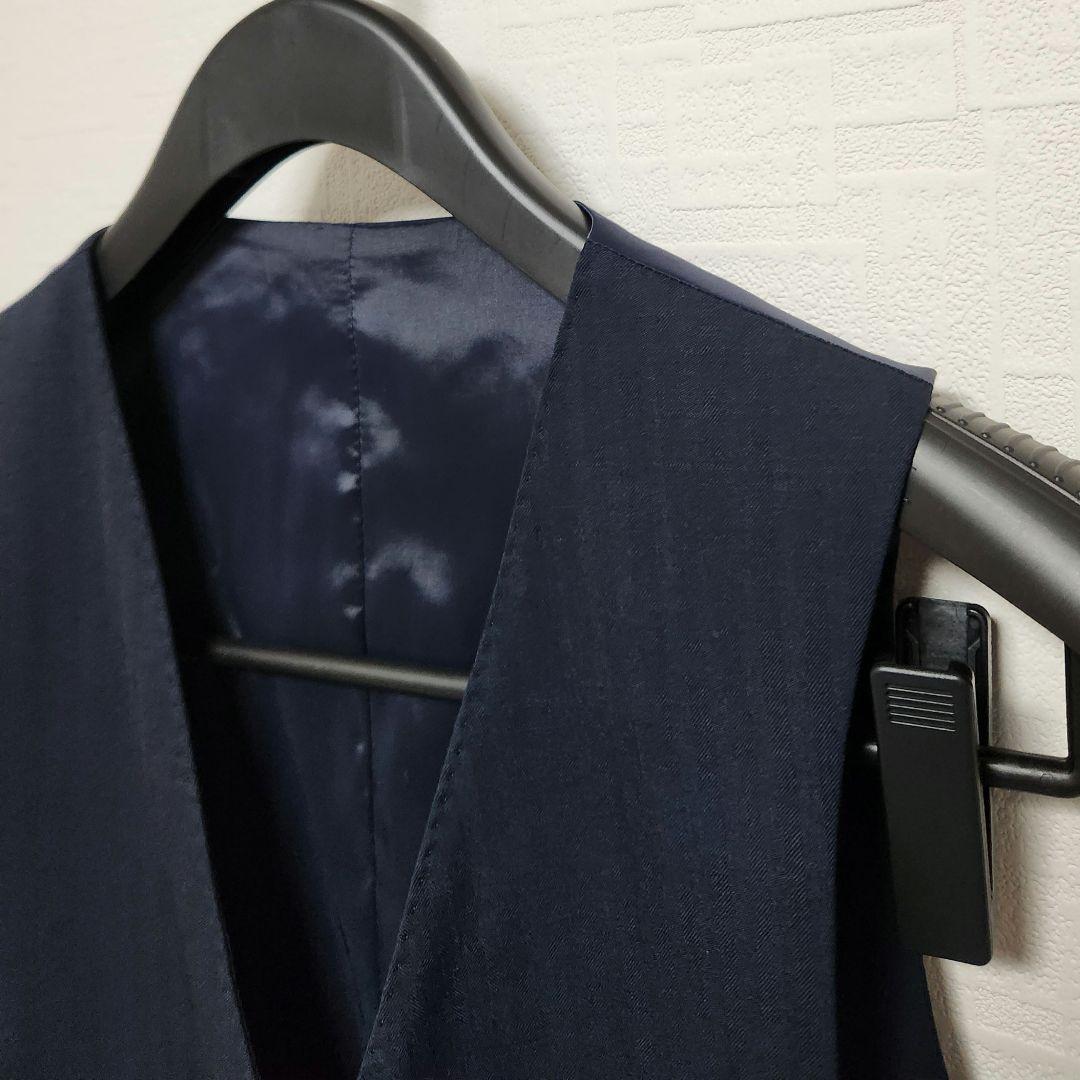 アオキ　レミュー　メンズ　スーツ　スリーピース　濃紺　ウォッシャブル　標準体型