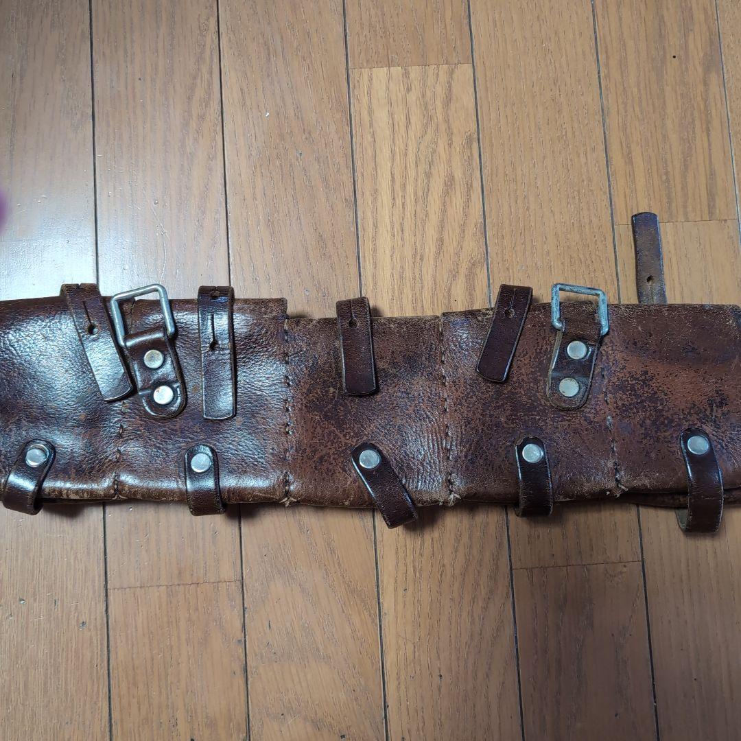 50'sビンテージ スウェーデン軍実物 本革レザーベルト バンダリア