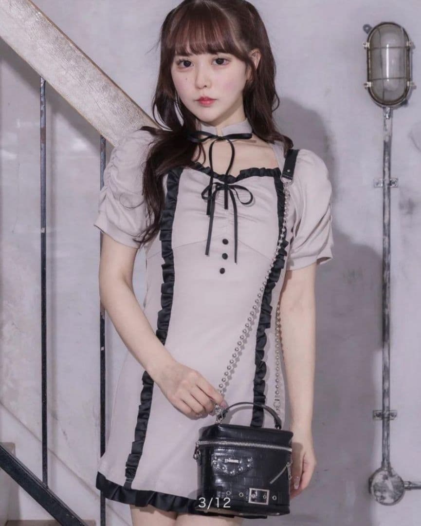 pium ライダースバニティバッグ ブラッククロコ