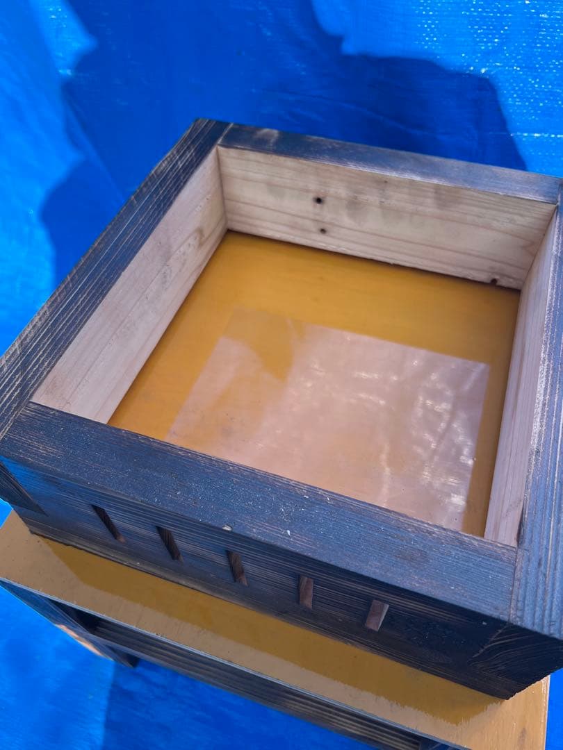 ニホンミツバチ　営巣用巣箱3段　板厚3cm　重箱式巣箱