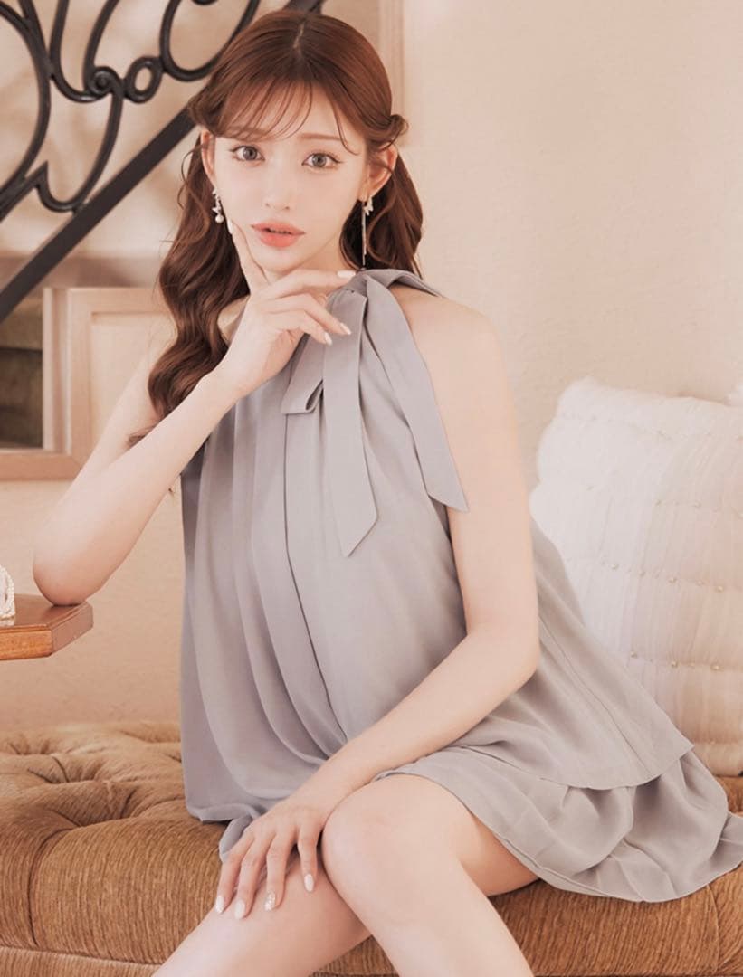 ローブドフルール　シフォンセットアップ　ミニドレス