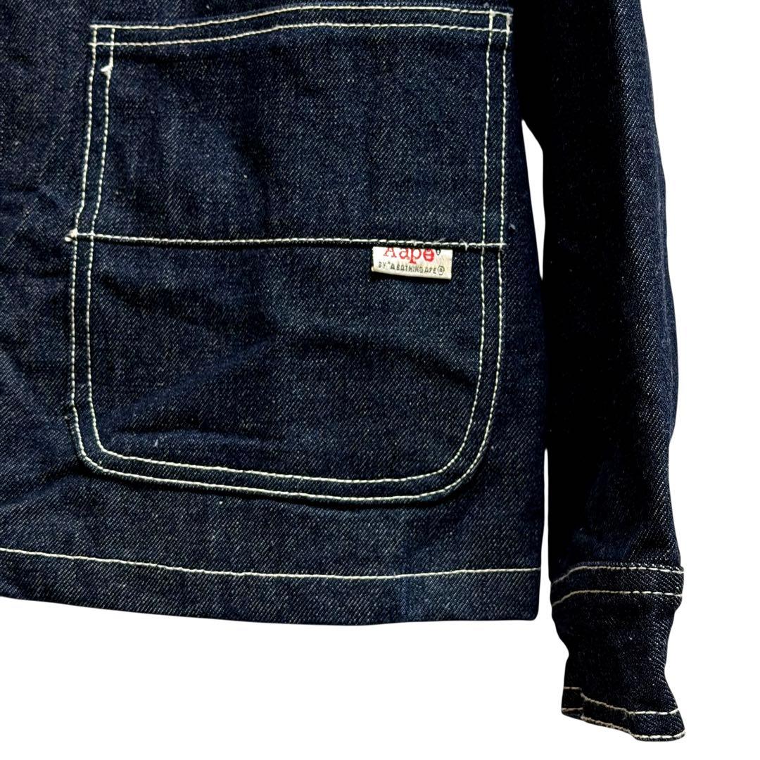 S*o様 美品 Aape ダークデニム カバーオール180エイブ アウタージャケ