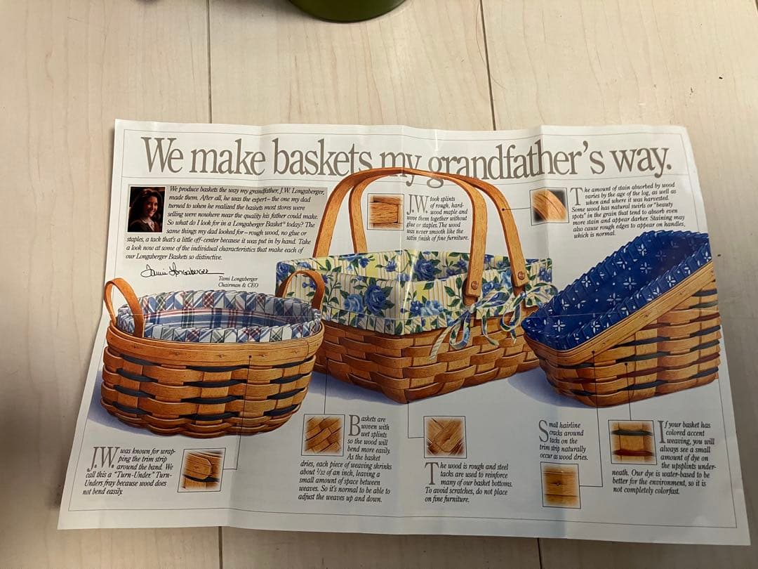 Longaberger ロンガバーガー　ロンガーバーガー　バスケット　木蓋