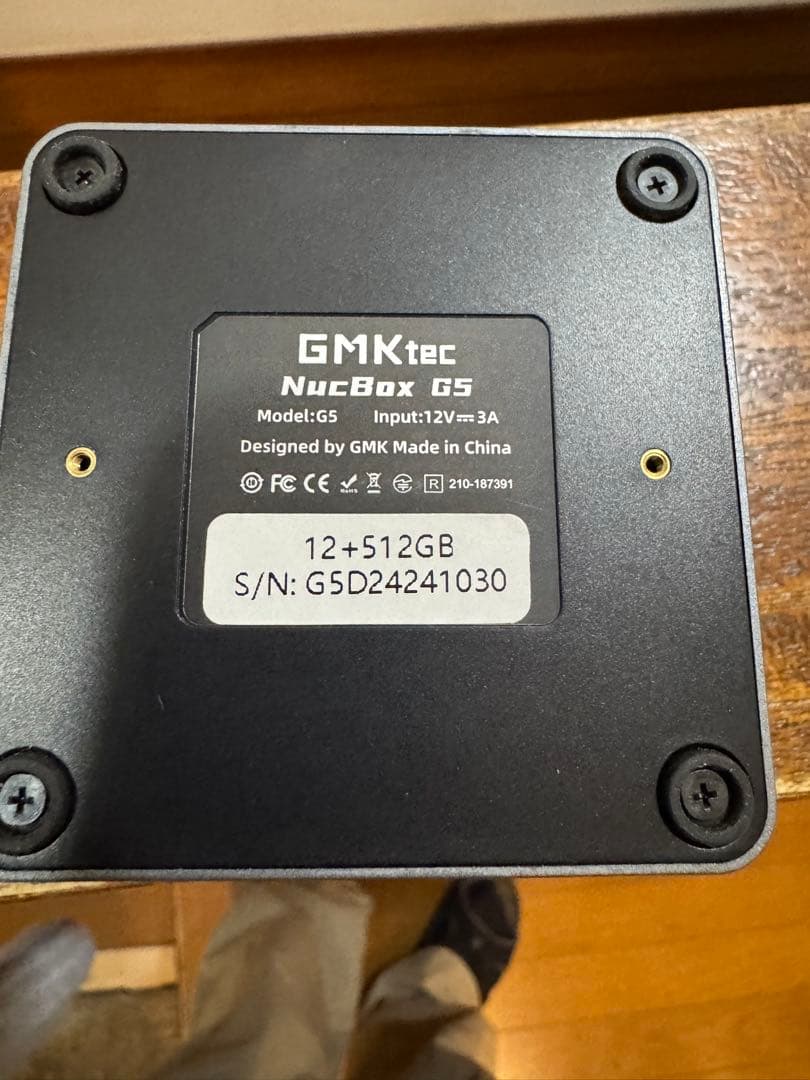 ミニPC GMKtec NucBox G5 12GB/512GB