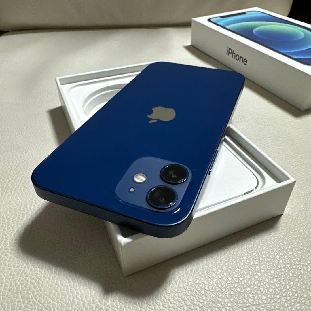 【美品】iPhone 12 64GB ブルー 箱あり