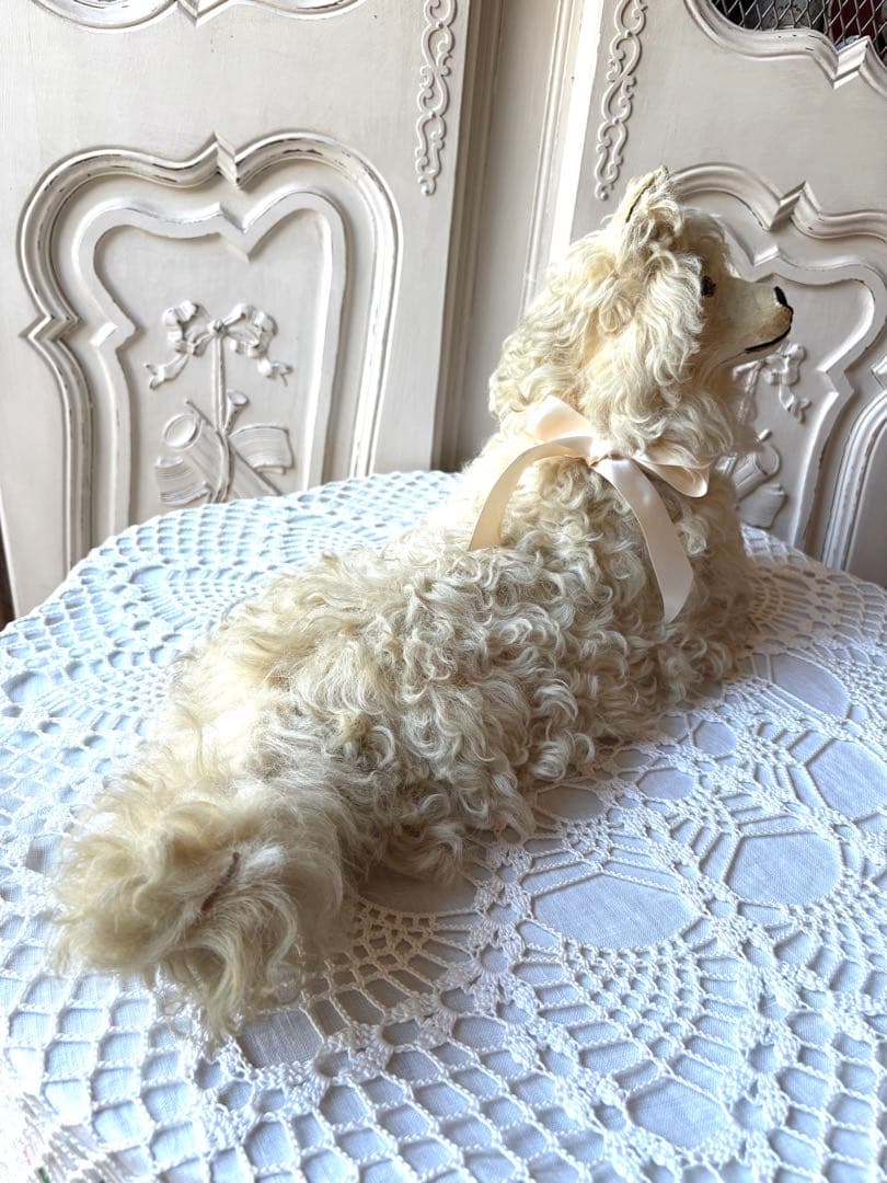 ♡パジャマドッグ　LOULOU フランスアンティーク　コンパニオンドッグ　布花付