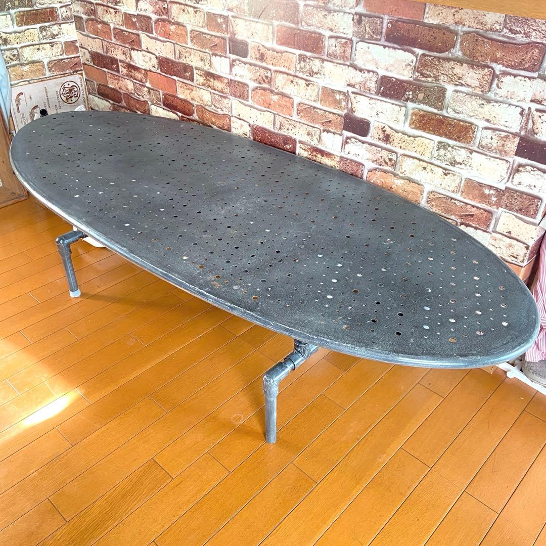 アイアン　リビングテーブル　センターテーブル　楕円　オーバル　おしゃれ