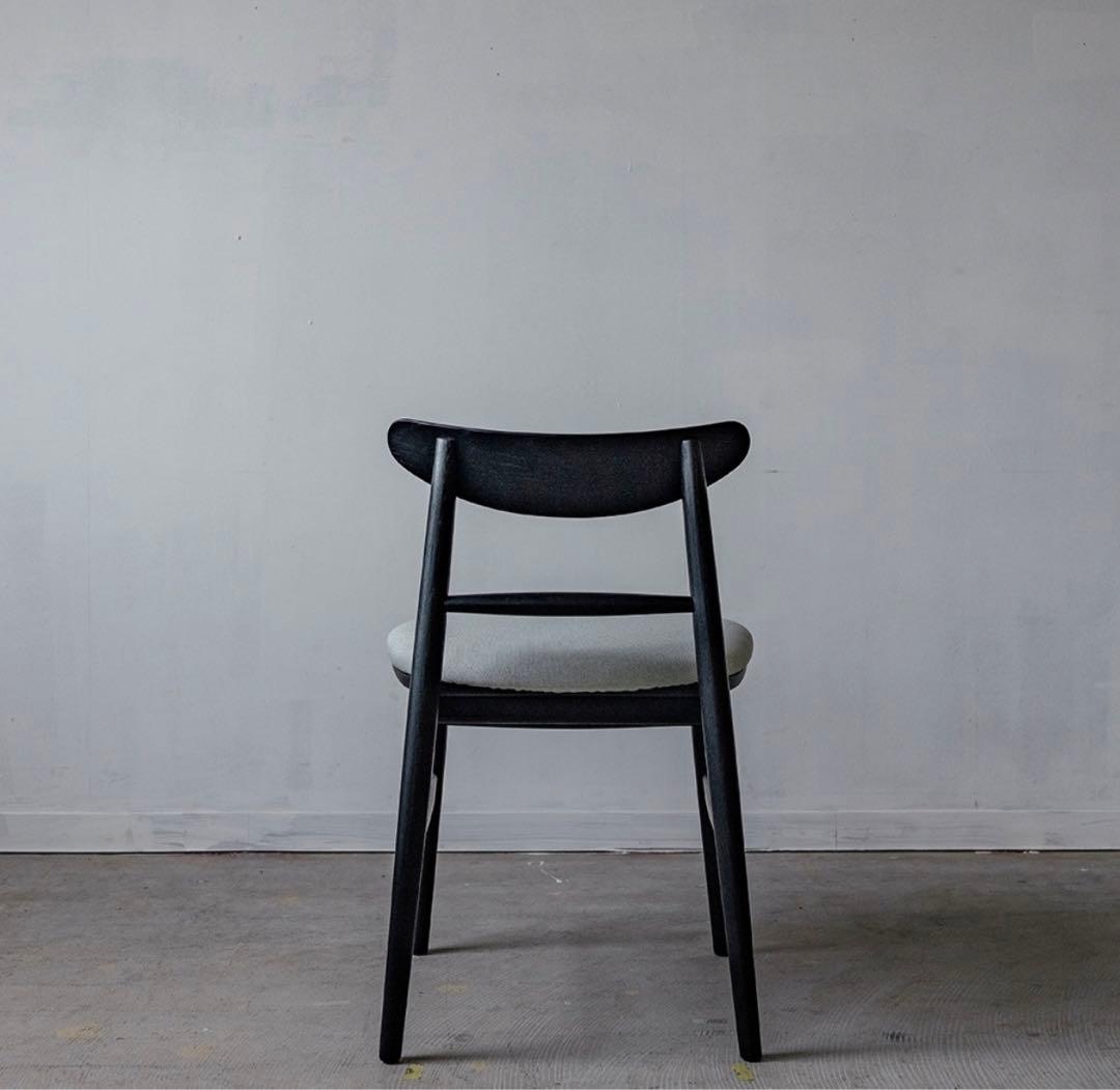 ダイニングチェア ホワイトオーク　ブラック