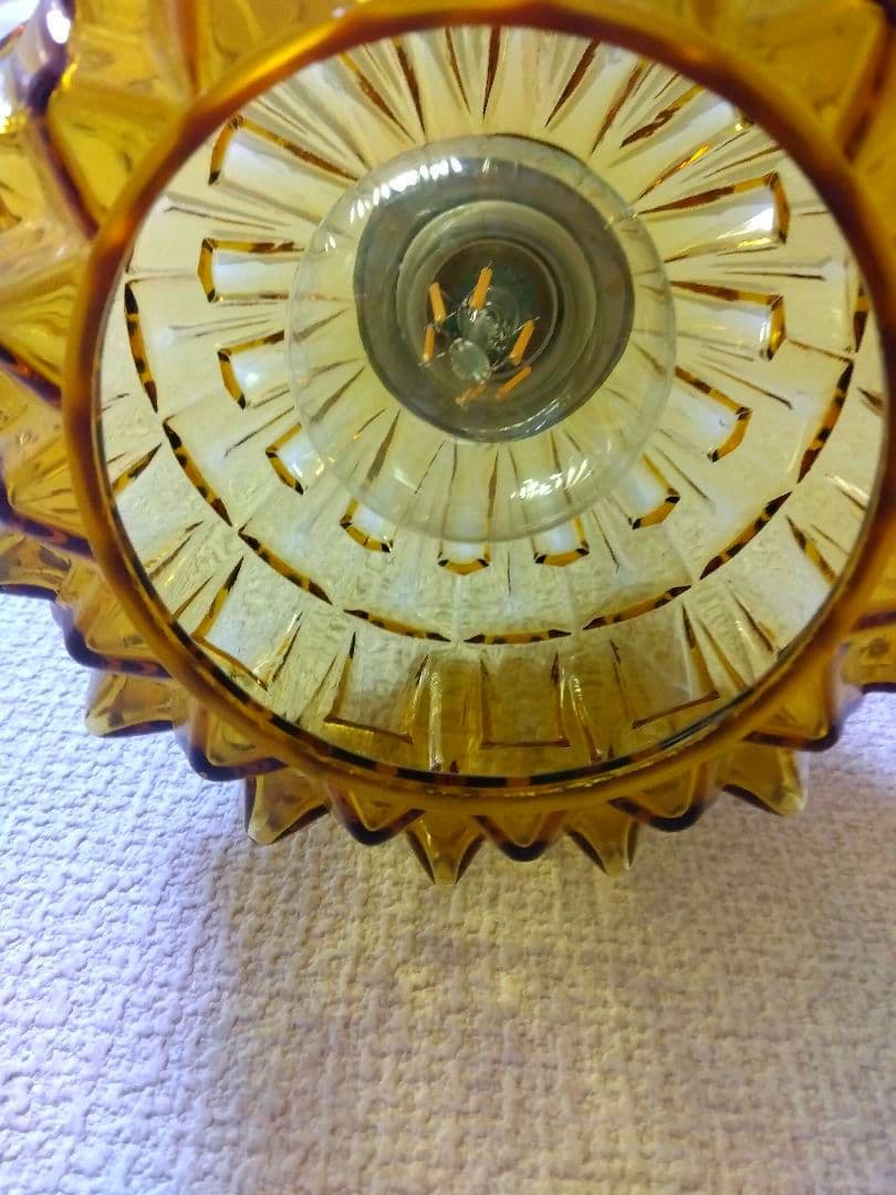 アンバーガラス製　 ペンダントライト