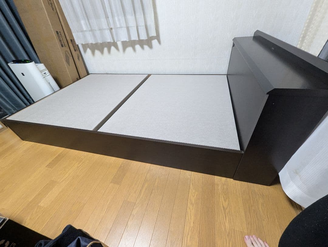 フランスベッド nls-603 ダークブラウン セミダブルベッドフレーム