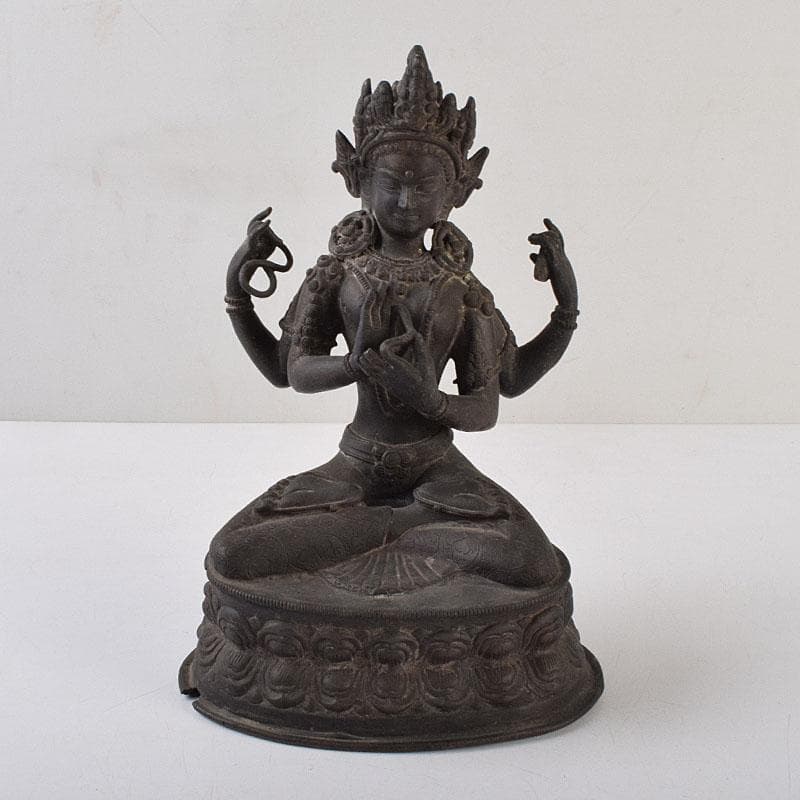 横山　中国　古銅　チベット仏　仏像　M　R9256